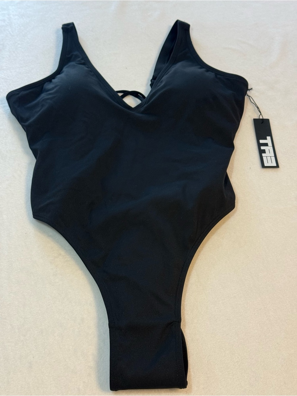 Eli Black V-Neck One-Piece Swimsuit